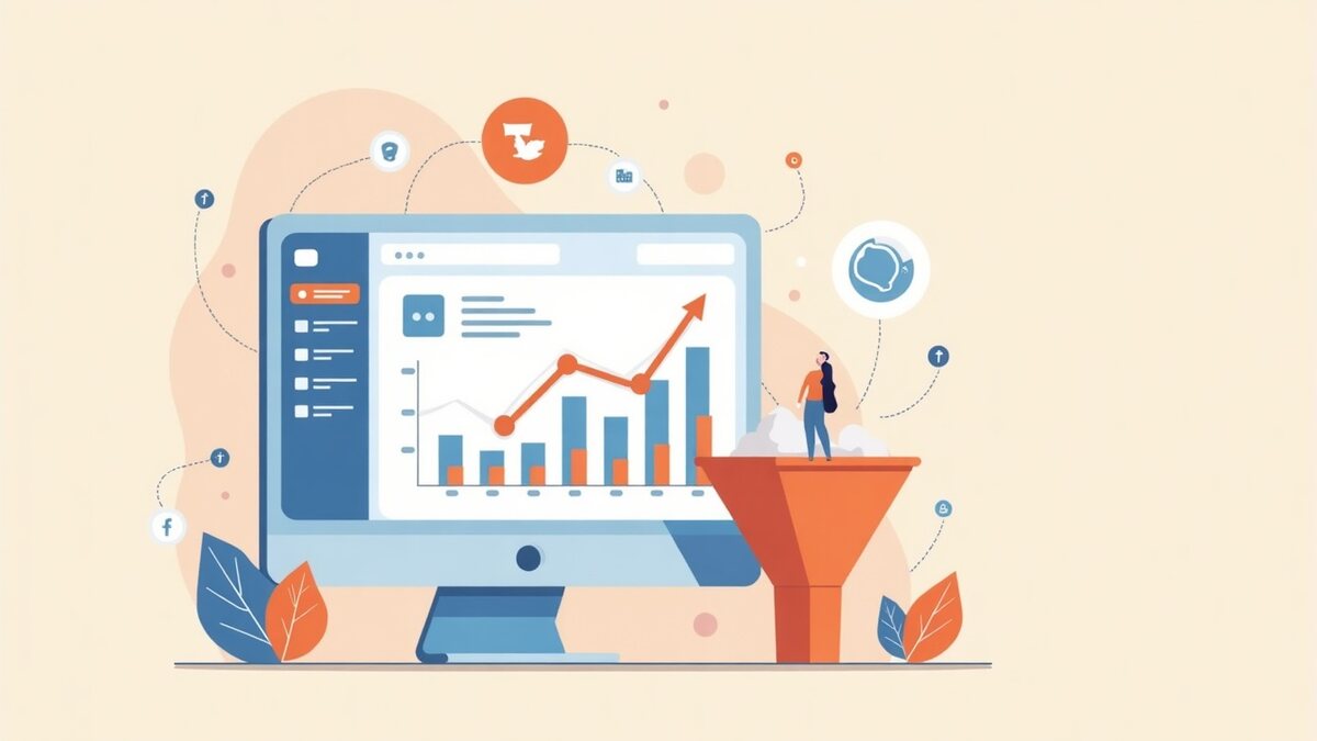 Améliorer son taux de conversion sans forcer la vente, illustration éditoriale par Clara Morel, marketing digital