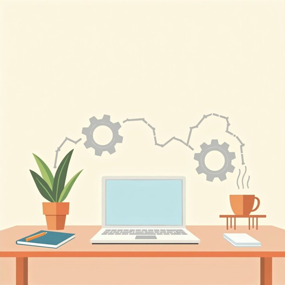 Automatiser son business en ligne sans déshumaniser, illustration éditoriale par Clara Morel, business en ligne
