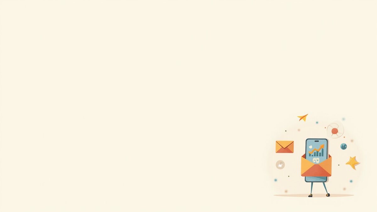Réussir sa première campagne emailing quand on débute, illustration éditoriale par Clara Morel, marketing digital