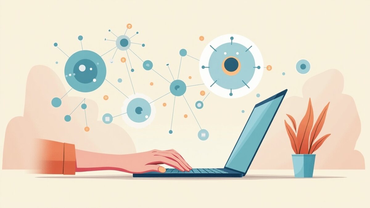 Les outils d'IA gratuits pour débuter sans budget, illustration éditoriale par Clara Morel, intelligence artificielle