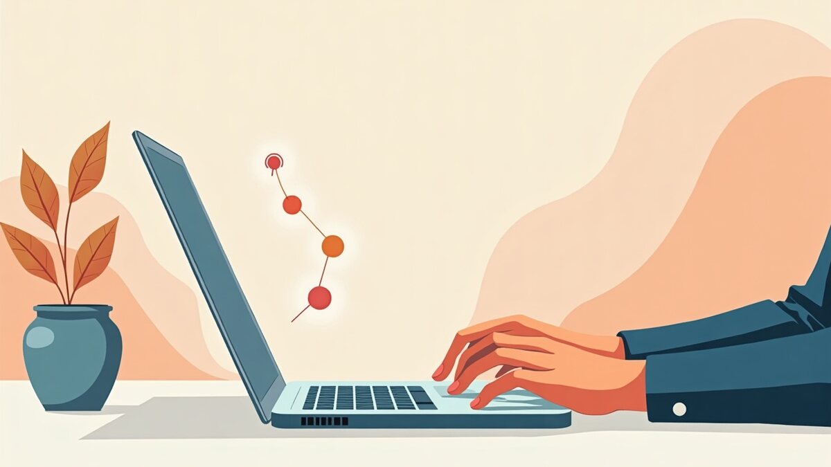 Utiliser l'IA pour créer du contenu sans perdre sa voix, illustration éditoriale par Clara Morel, intelligence artificielle
