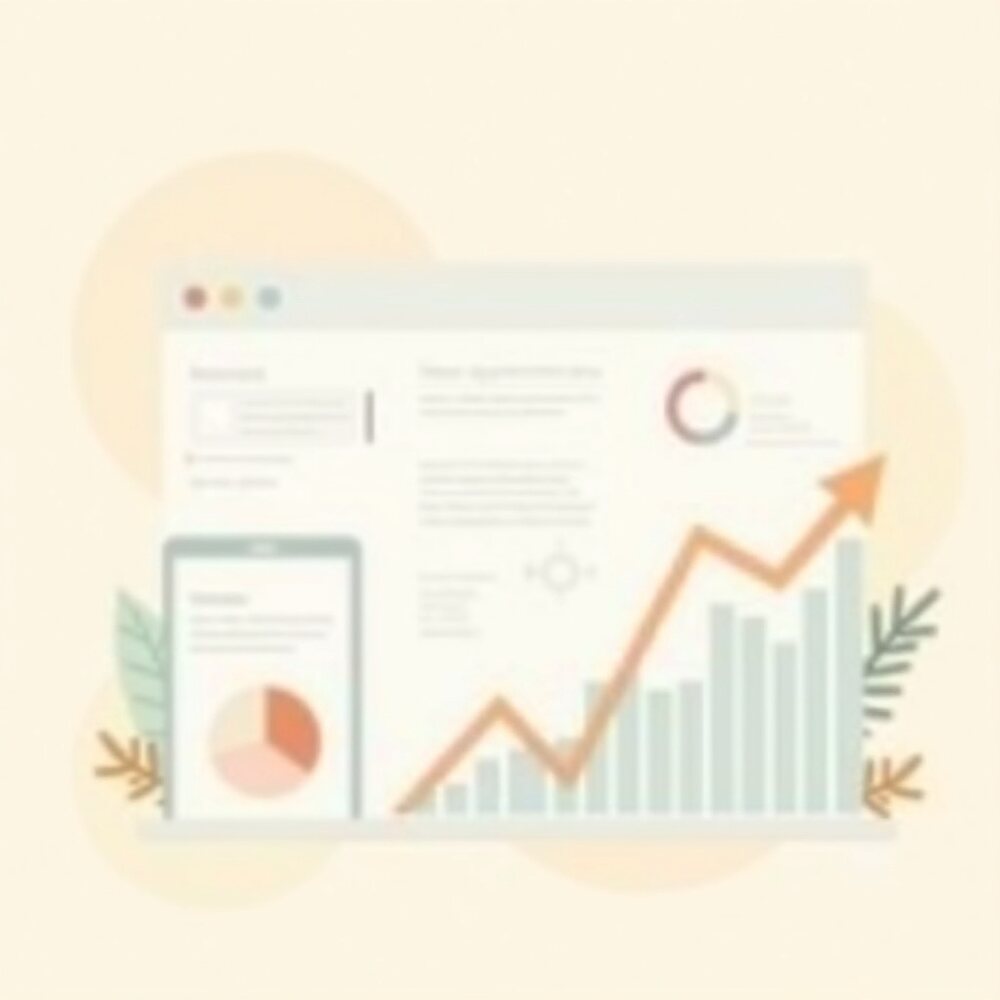 Mesurer sa visibilité digitale avec des indicateurs utiles, illustration éditoriale par Clara Morel, marketing digital