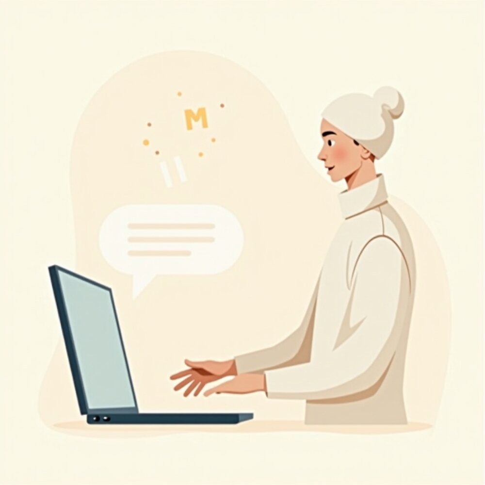 Prompts ChatGPT marketing pour gagner du temps, illustration éditoriale par Clara Morel, intelligence artificielle