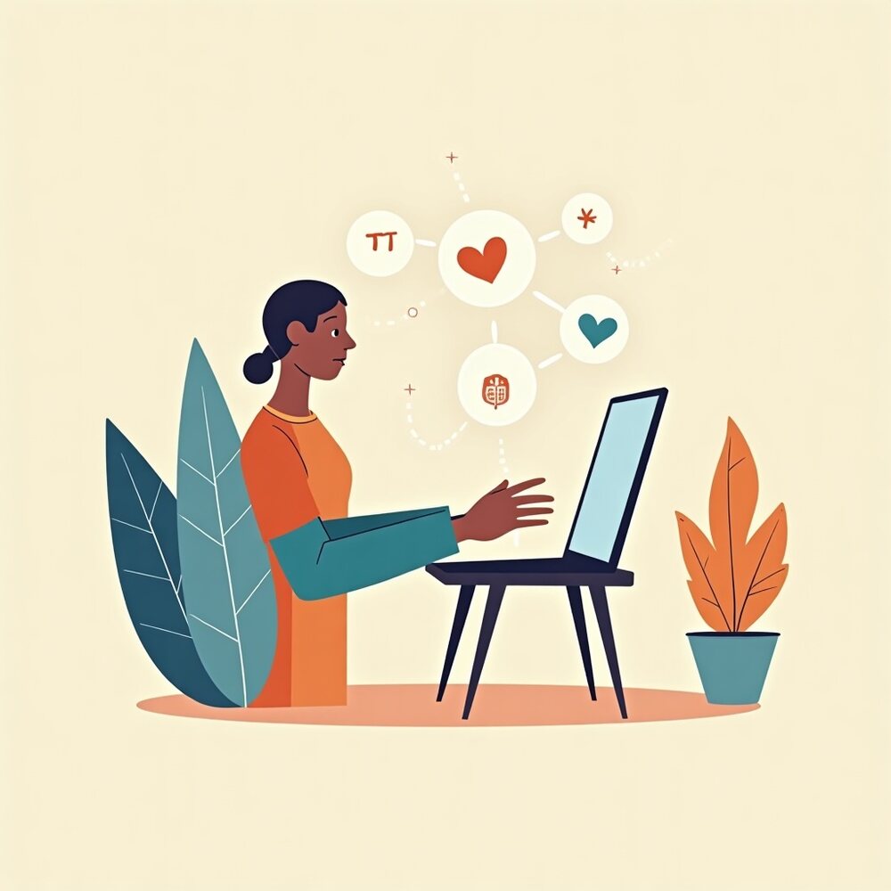 Rédiger avec l'IA sans publier du contenu générique, illustration éditoriale par Clara Morel, intelligence artificielle