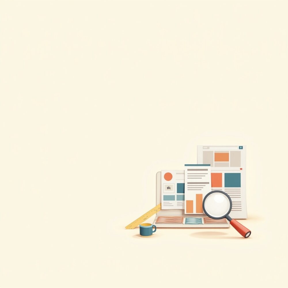 SEO pour site web débutant : les bases à appliquer, illustration éditoriale par Clara Morel, création site web