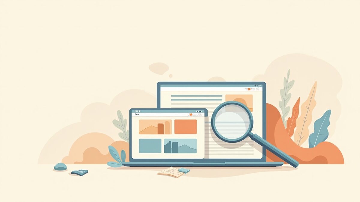 SEO pour site web débutant : les bases à appliquer, illustration éditoriale par Clara Morel, création site web