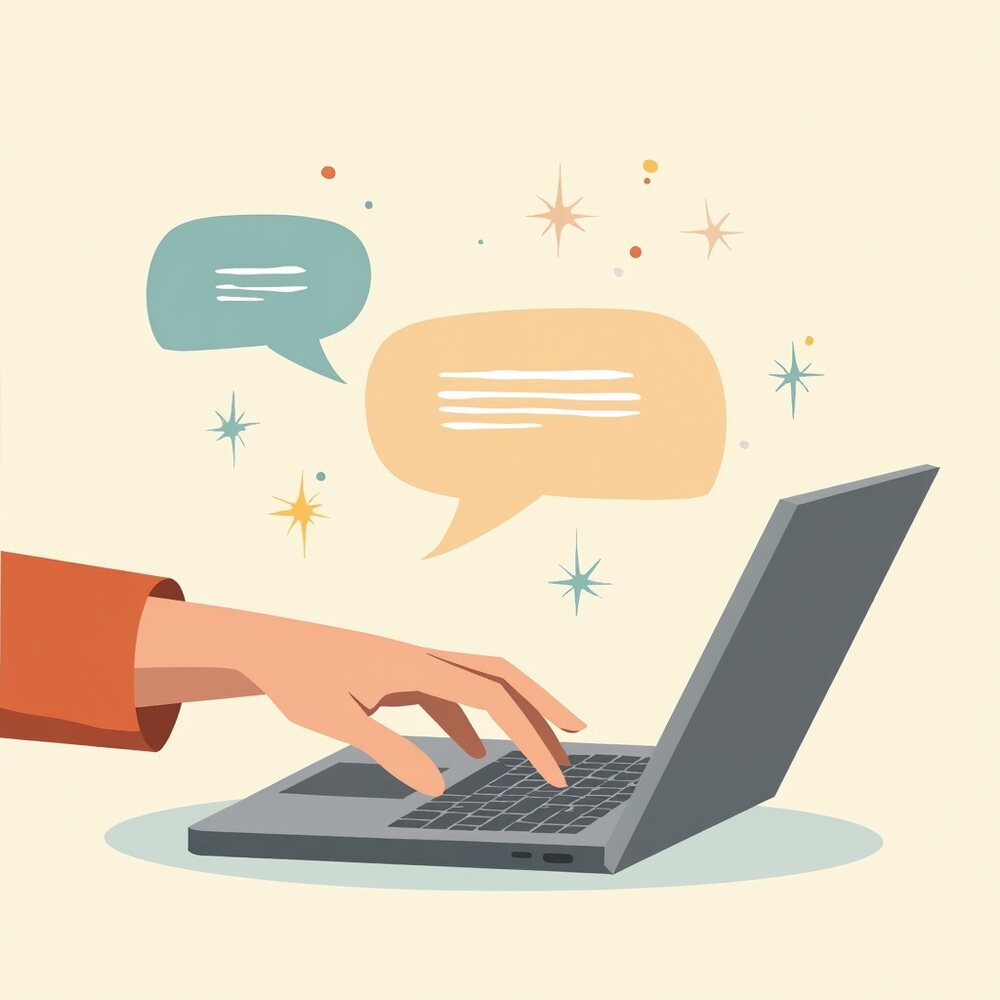 Utiliser ChatGPT pour développer son business, illustration éditoriale par Clara Morel, intelligence artificielle
