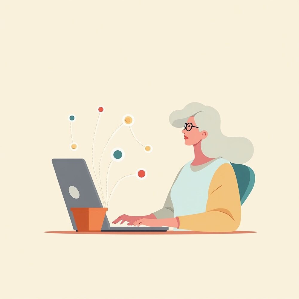 Vérifier un contenu généré par IA avant de le publier, illustration éditoriale par Clara Morel, intelligence artificielle