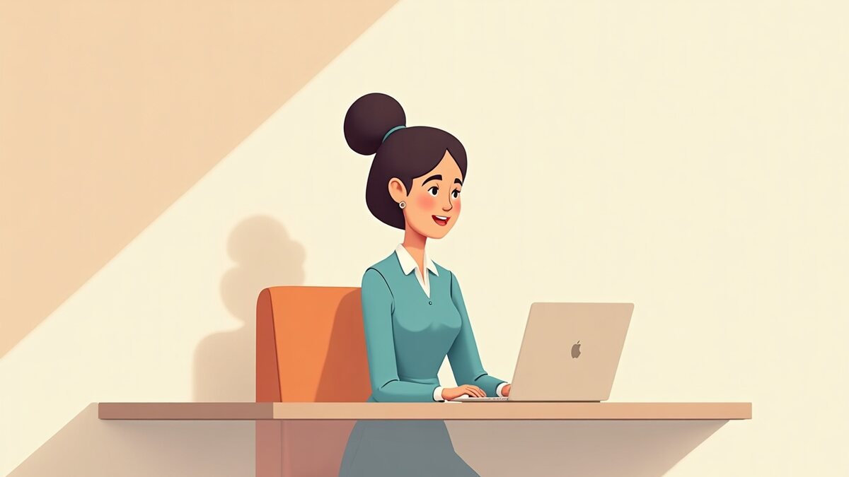 Clara Morel, coach digitale, dans un bureau lumineux et chaleureux
